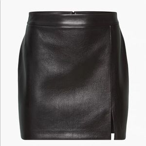 Babaton vegan leather mini skirt size 6